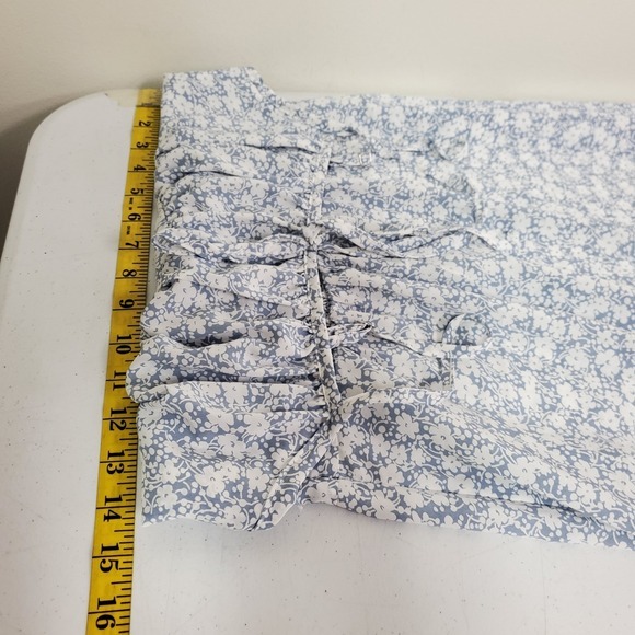 Shein Womens Dainty Floral Babydoll Milkmaid Midi Dress‎ Size 4 Blue Coquette - Picture 6 of 11